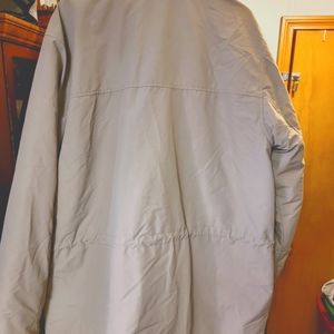 Mens Large Lands End tan winter coat